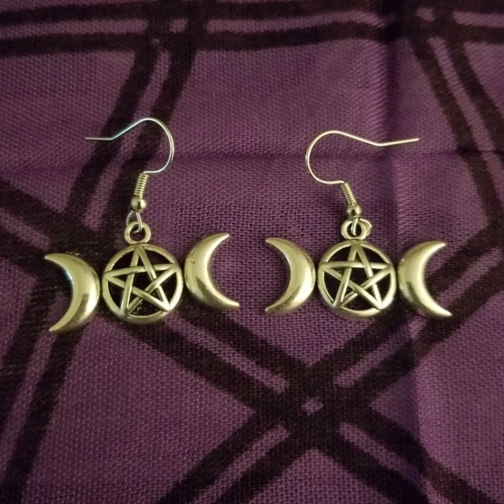 Triple Moon Earrings